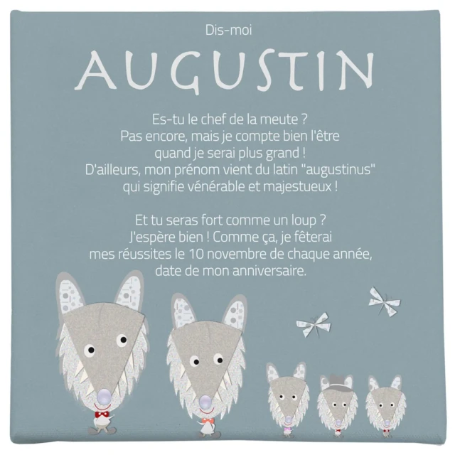 Atelier Baby’Sphère - Toile prénom petit chef de meute