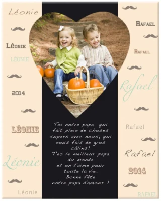 L’Atelier BABY’SPHERE - Toile ou poster photo et poème pour papa