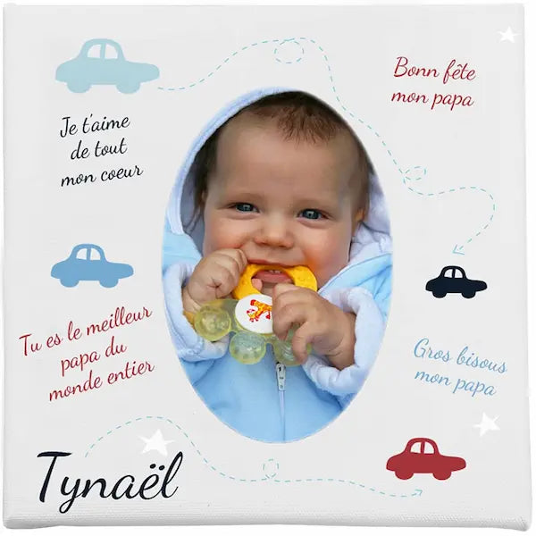 Cadre photo messages et ses petites voitures par la marque L’Atelier BABY’SPHERE L’Atelier BABY’SPHERE - Cadre photo messages et ses petites voitures