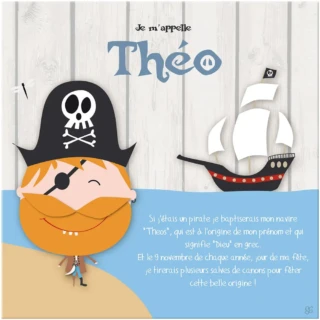 L’Atelier BABY’SPHERE - Toile prénom pirates