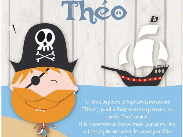 Atelier Baby’Sphère - Toile prénom pirates