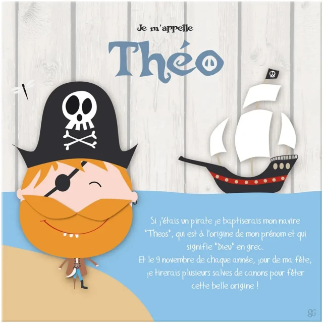 L’Atelier BABY’SPHERE - Toile prénom pirates