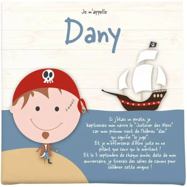 Atelier Baby’Sphère - Toile prénom pirates