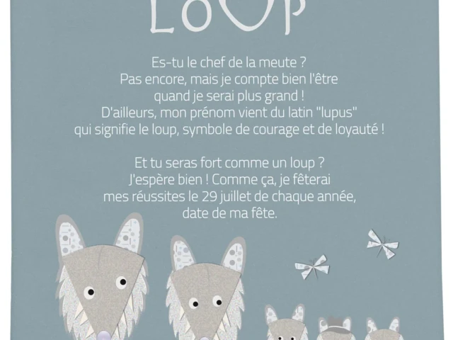 Atelier Baby’Sphère - Toile prénom petit chef de meute
