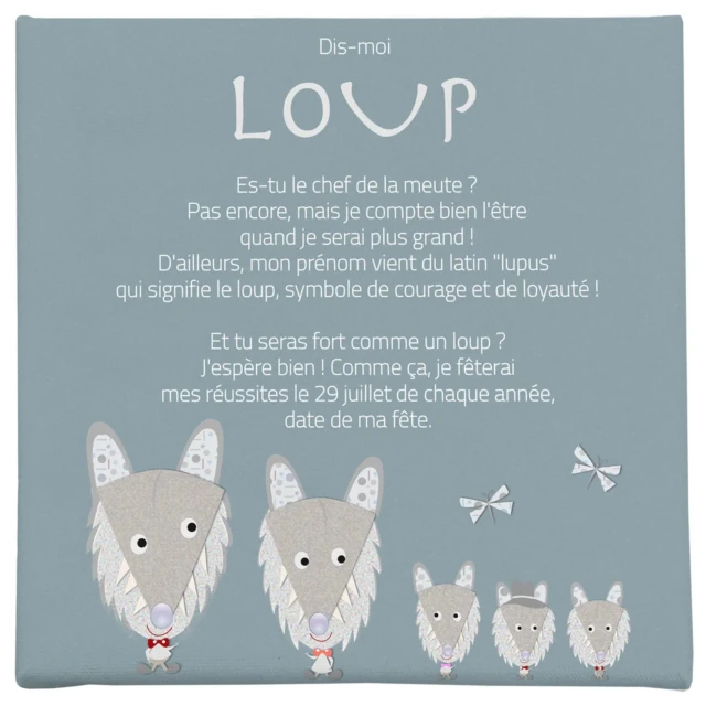 L’Atelier BABY’SPHERE - Toile prénom petit chef de meute