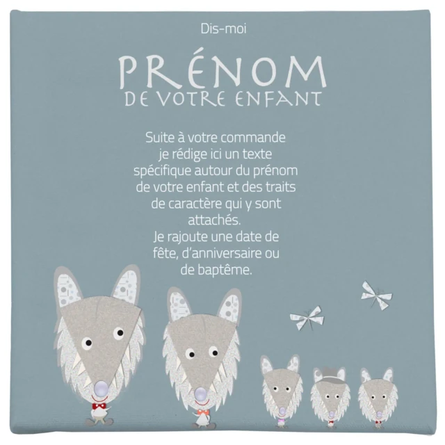 Atelier Baby’Sphère - Toile prénom petit chef de meute
