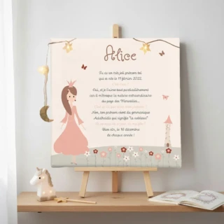 L’Atelier BABY’SPHERE - Toile prénom princesses des fleurs