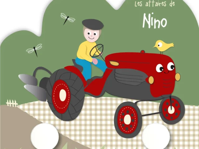 Atelier Baby’Sphère - Portemanteau tracteur 2 patères avec prénom