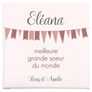 L’Atelier BABY’SPHERE - Toile message meilleure grande soeur du monde