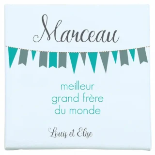 L’Atelier BABY’SPHERE - Toile message meilleur grand frère du monde