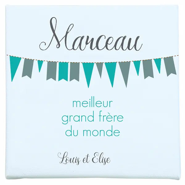 L’Atelier BABY’SPHERE - Toile message meilleur grand frère du monde