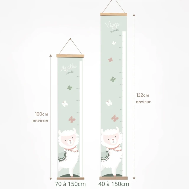 Atelier Baby’Sphère - Toise bébé personnalisée de l'alpaga rondoudou
