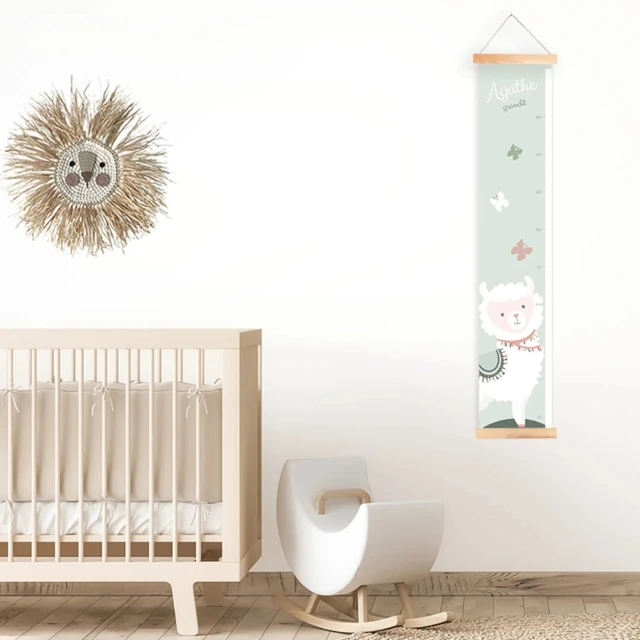 Atelier Baby’Sphère - Toise bébé personnalisée de l'alpaga rondoudou