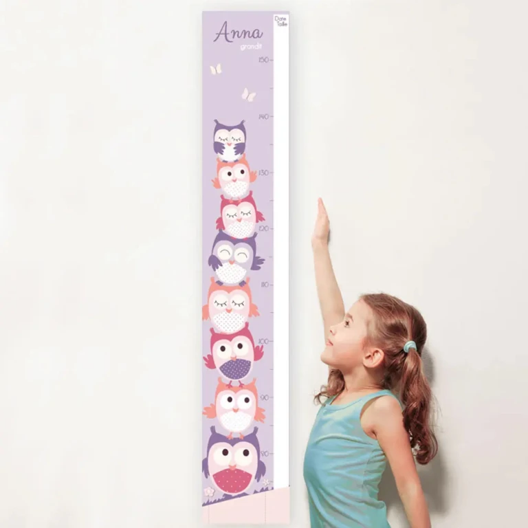 L'Atelier BABY'SPHERE - Toises bois et toile personnalisées - 6 modèles pour fille et garçon – Petite elfe / Oui