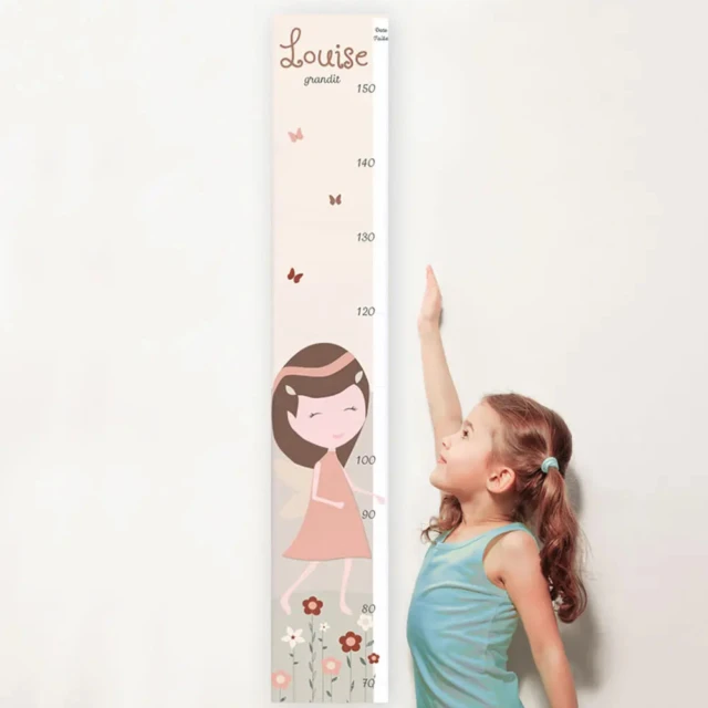 L'Atelier BABY'SPHERE - Toises bois et toile personnalisées - 6 modèles pour fille et garçon – Petite elfe / Oui
