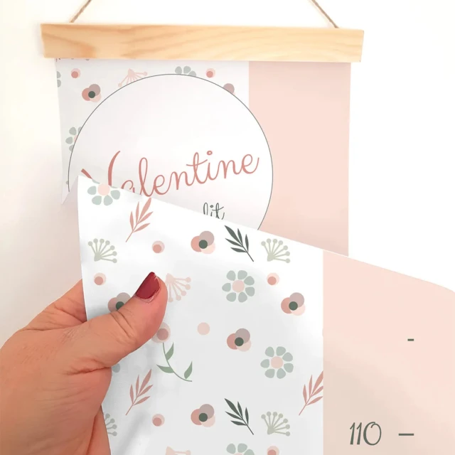 Atelier Baby’Sphère - Toise fille prénom en tissu et motif bohème