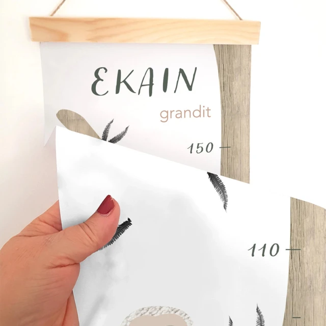 Atelier Baby’Sphère - Toise enfant personnalisée et ses adorables paresseux