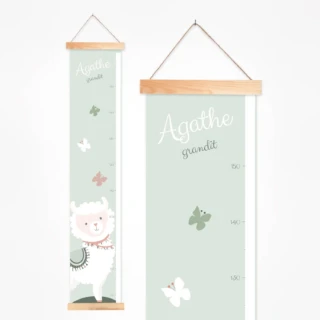 L’Atelier BABY’SPHERE - Toise bébé personnalisée de l’alpaga rondoudou