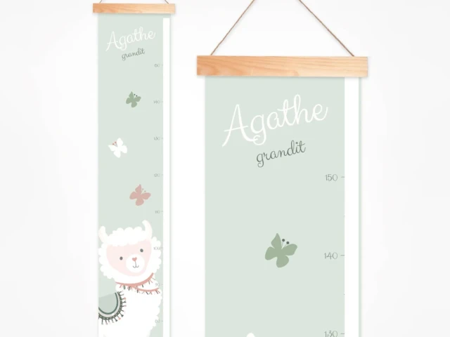 Atelier Baby’Sphère - Toise bébé personnalisée de l'alpaga rondoudou