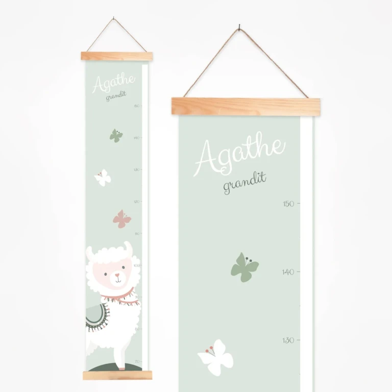 Atelier Baby’Sphère - Toise bébé personnalisée de l'alpaga rondoudou
