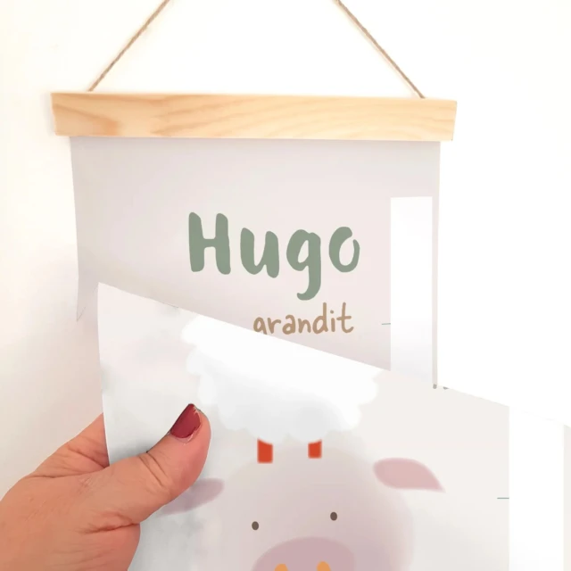 Atelier Baby’Sphère - Toise bébé personnalisée douce et tendance des animaux de la ferme