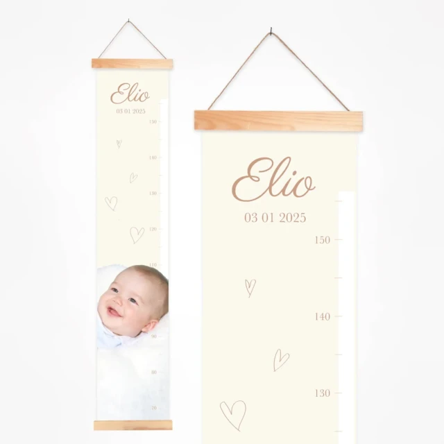 L’Atelier BABY’SPHERE - Toise personnalisable avec photo, prénom et date de naissance