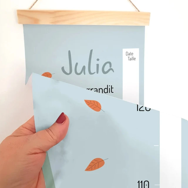 Atelier Baby’Sphère - Toise bébé personnalisée du petit renard de la forêt