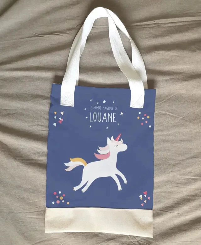 L’Atelier BABY’SPHERE - Tote bag personnalisé de la licorne stylisée