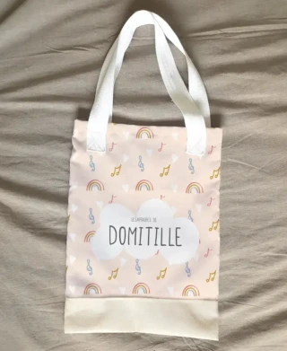 L’Atelier BABY’SPHERE - Tote bag fille personnalisable thème musique