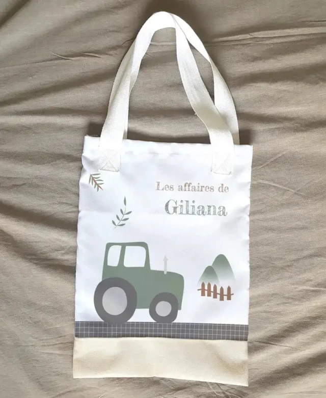 L’Atelier BABY’SPHERE - Tote bag enfant et son tracteur