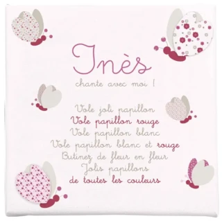 L’Atelier BABY’SPHERE - Poster ou cadre comptine vole joli papillon