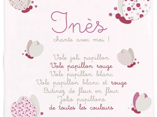 Atelier Baby’Sphère - Poster ou cadre comptine vole joli papillon