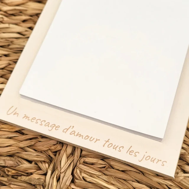 Atelier Baby'Sphère - Porte‑mémos “Un message d’amour tous les jours” – Cadeau Fête des Mères
