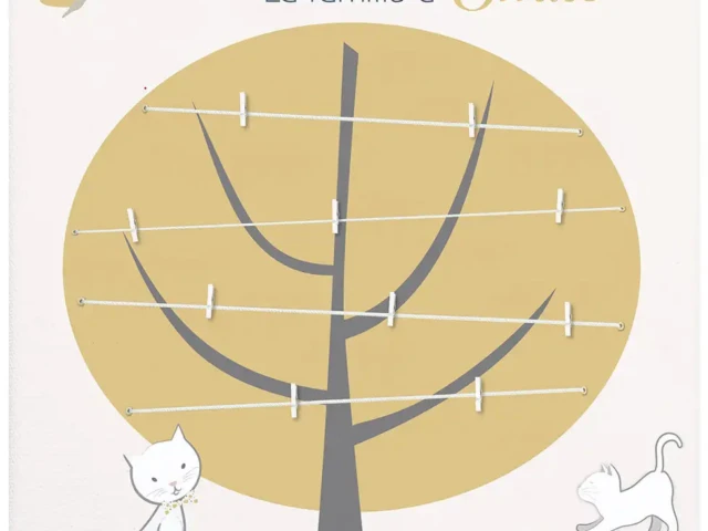 arbre genealogique chats elegants Atelier Baby’Sphère - Porte-photos famille chats élégants