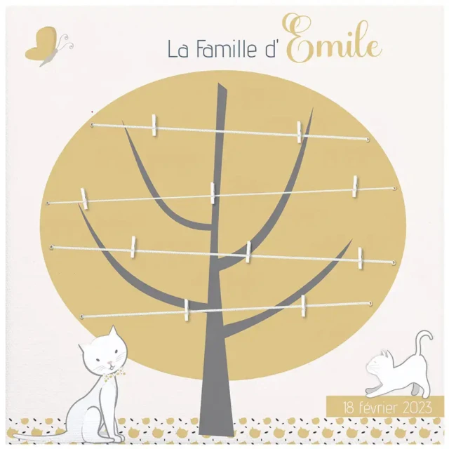L’Atelier BABY’SPHERE - Porte-photos famille chats élégants