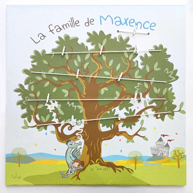 L’Atelier BABY’SPHERE - Arbre généalogique enfant Chevaliers et Dragons