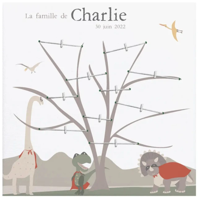 L’Atelier BABY’SPHERE - Arbre généalogique du monde des dinosaures super-héros