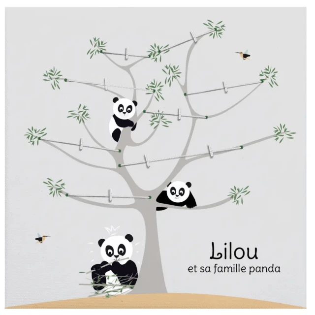 L’Atelier BABY’SPHERE - Arbre généalogique personnalisable de la famille panda