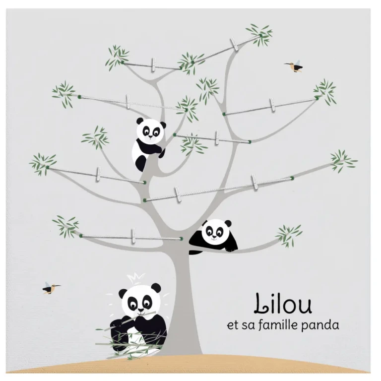Atelier Baby’Sphère - Arbre généalogique personnalisable de la famille panda