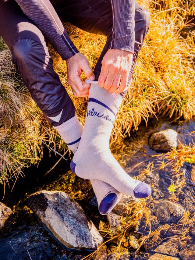Atelier Velocidade - Chaussettes en Mérinos 2.0 – Beige / 36-40