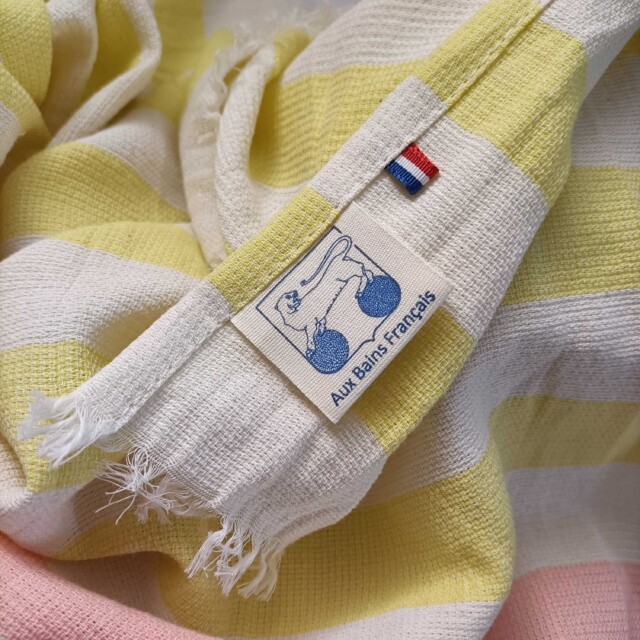 Aux Bains Français - Drap-Serviette de Bain Rayé – Tamarin