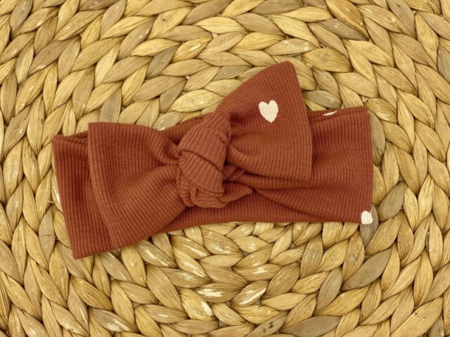 bandeau en jersey cotele reglable amore Les Mômes des Dômes - Bandeau en jersey côtelé – Réglable – Amore