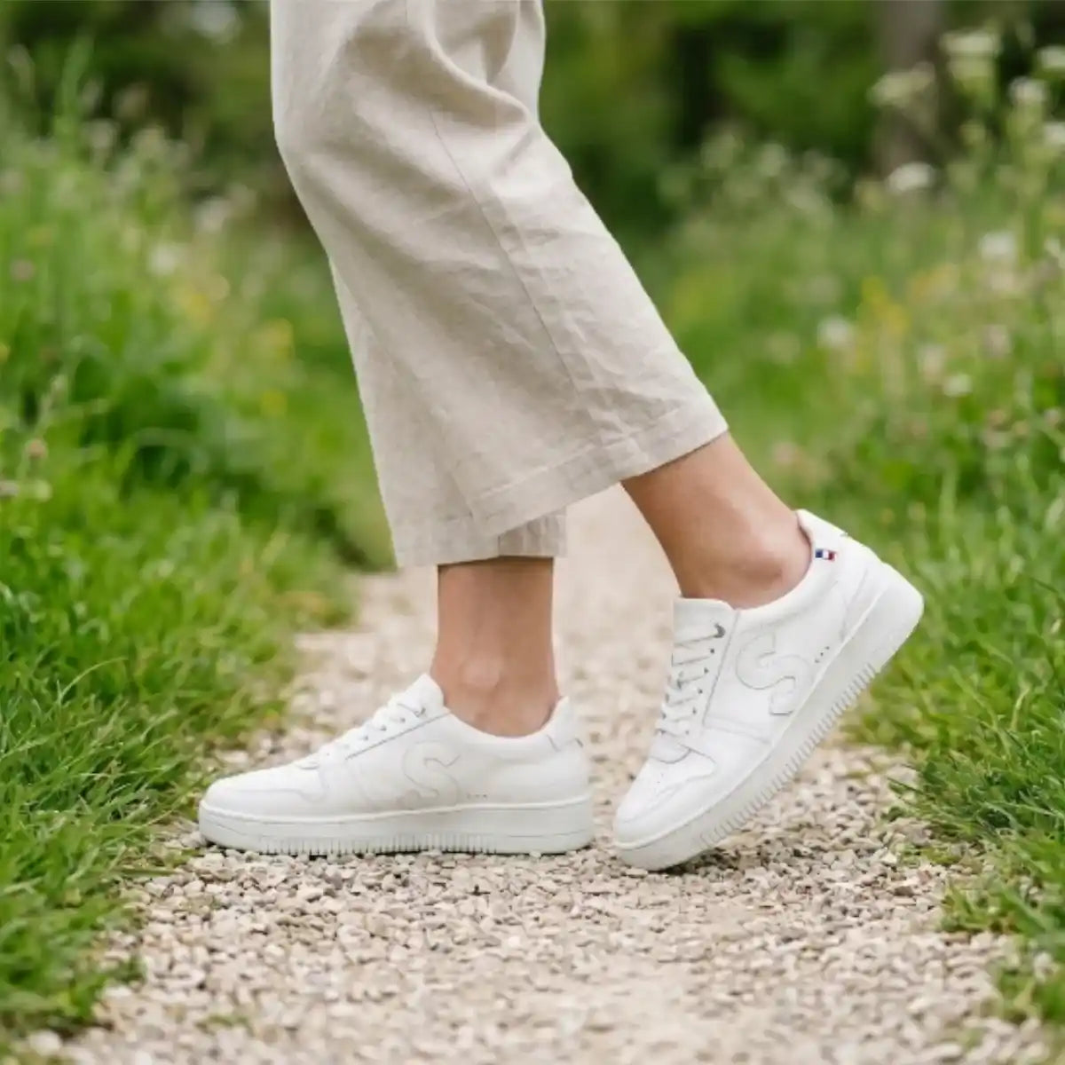 basket blanche image 380ce460 d671 4c9f b10a b207b477e0ae SESSILE - Basket blanche femme en cuir | PALABA – 41