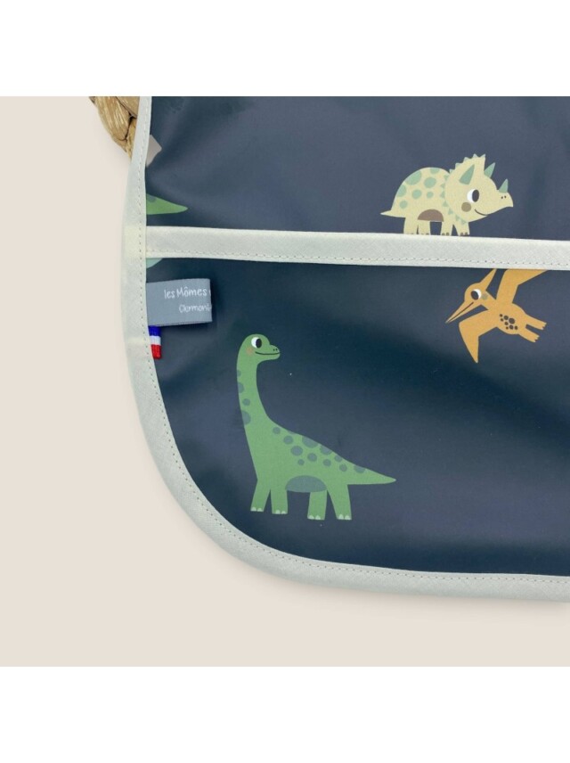 Les Mômes des Dômes - Bavoir à manches imperméable dinos