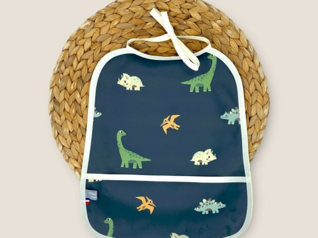 bavoir serviette impermeable dinos Les Mômes des Dômes - Bavoir serviette imperméable dinos