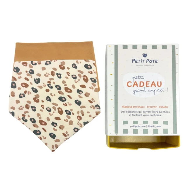 Petit Pote - Lot de 2 bavoirs bandana bébé – Taille unique / N&B