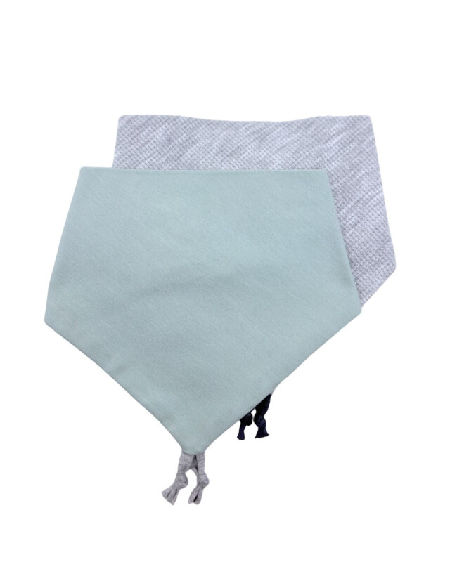 Petit Pote - Lot de 2 bavoirs bandana bébé – Taille unique / N&B