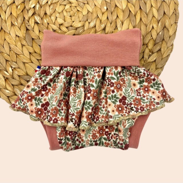 Les Mômes des Dômes - Bloomer avec Jupette Évolutif pour Bébé - Suzanne