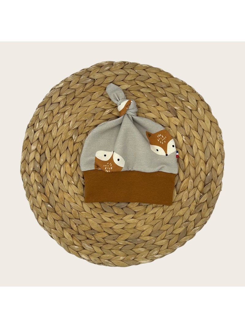 bonnet evolutif avec noeud alphonse Les Mômes des Dômes - Bonnet évolutif avec noeud Alphonse