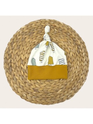 Bonnet évolutif avec noeud Anika par la marque Les Mômes des Dômes Les Mômes des Dômes - Bonnet évolutif avec noeud Anika